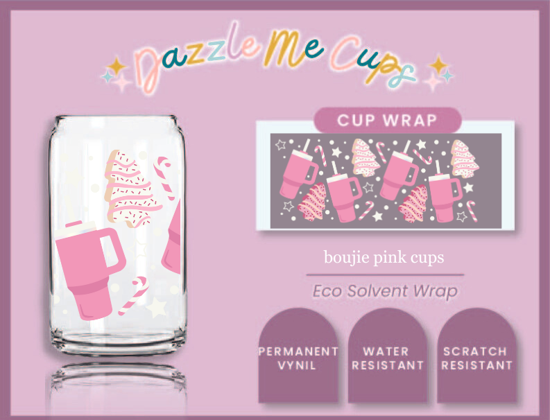 Pink Boujee Cups Libbey Wrap