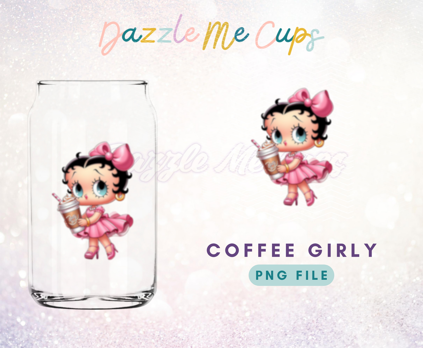Girly coffee PNG