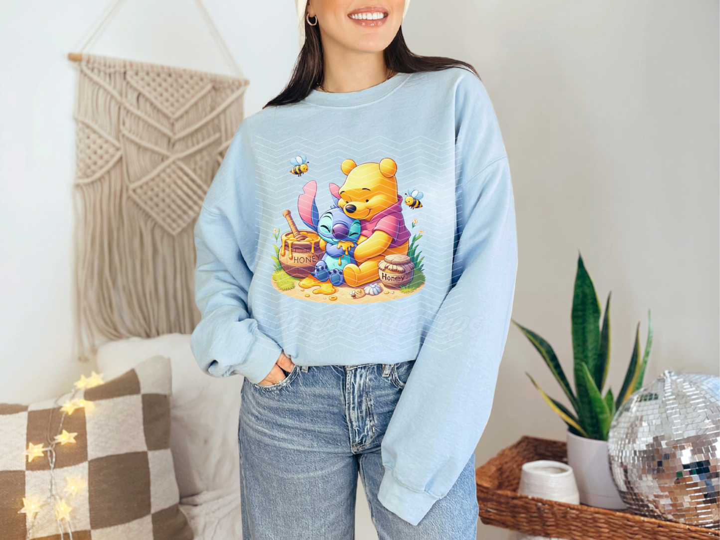 Bear and Alien Adult Unisex Sweatshirt