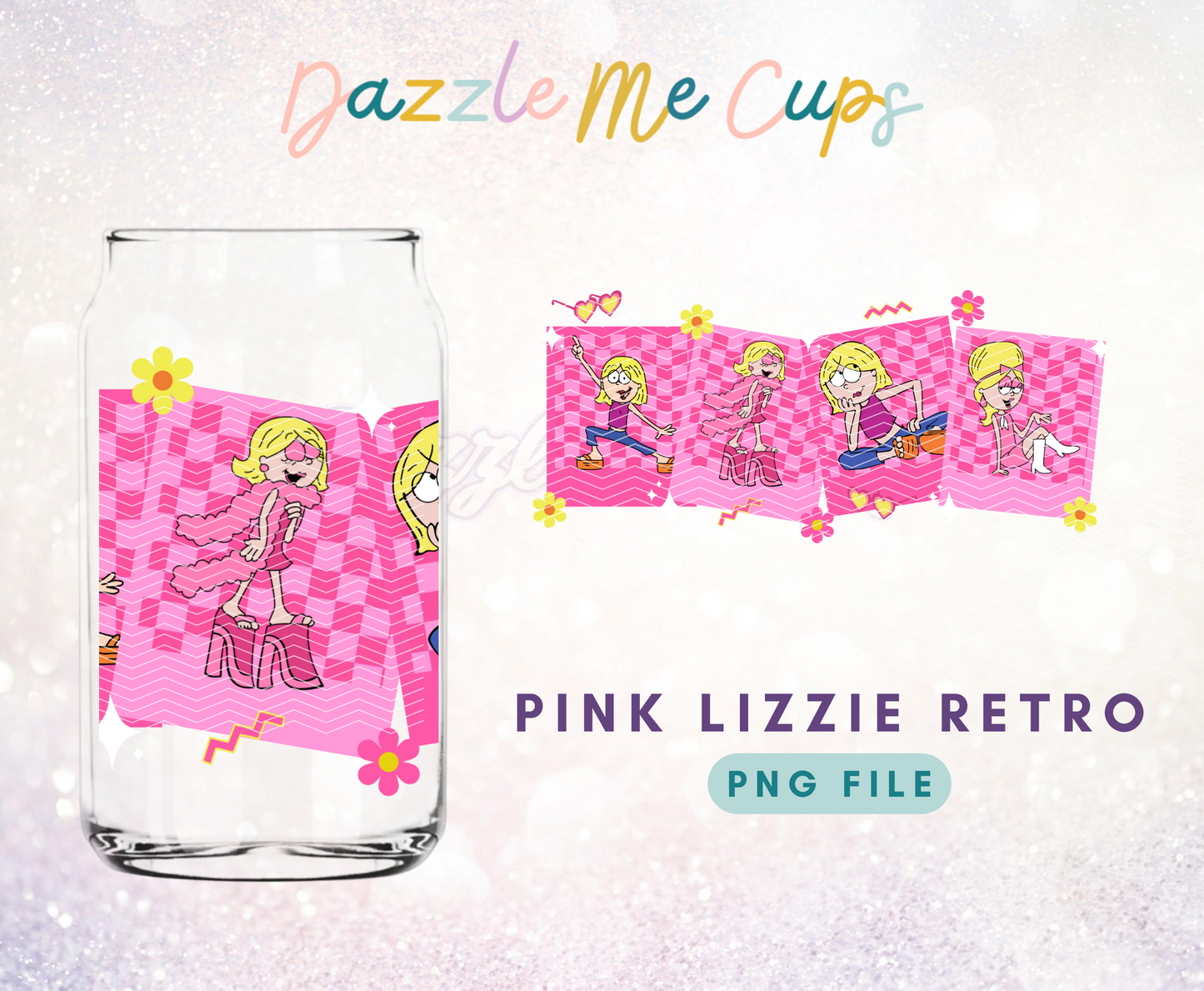 pink Lizzie retro wrap PNG