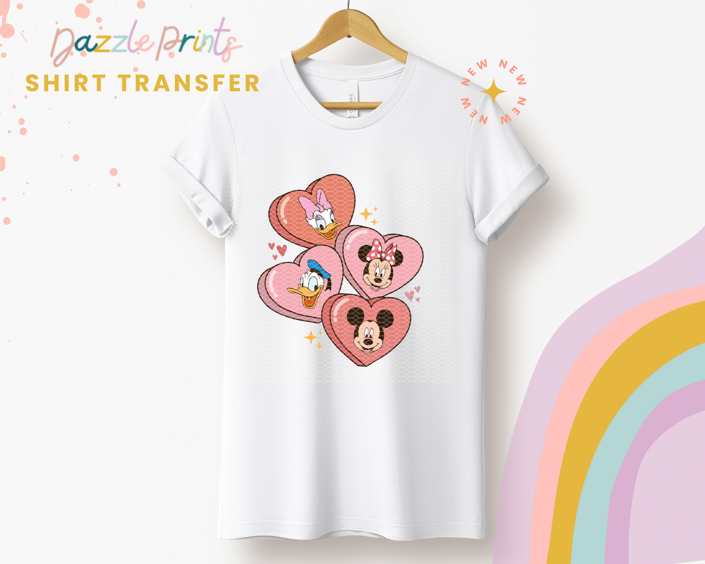 Magical Hearts DTF Transfer