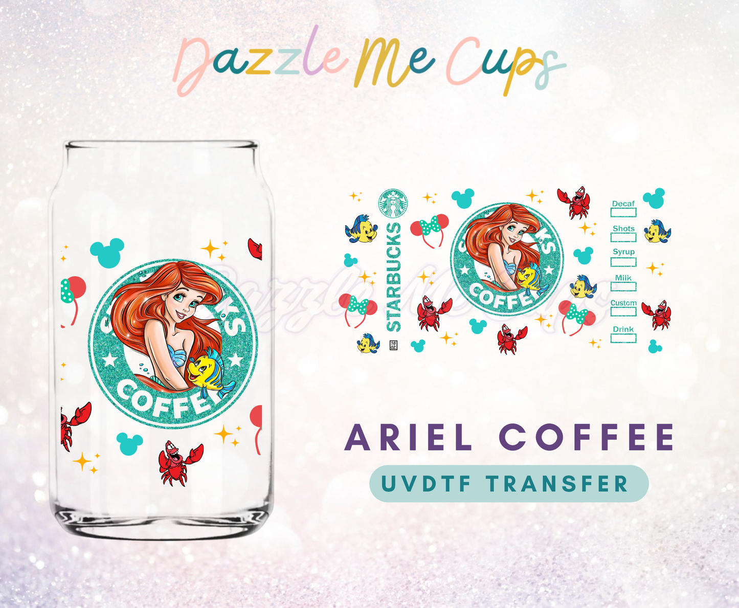Ariel Coffee UVDTF Transfer