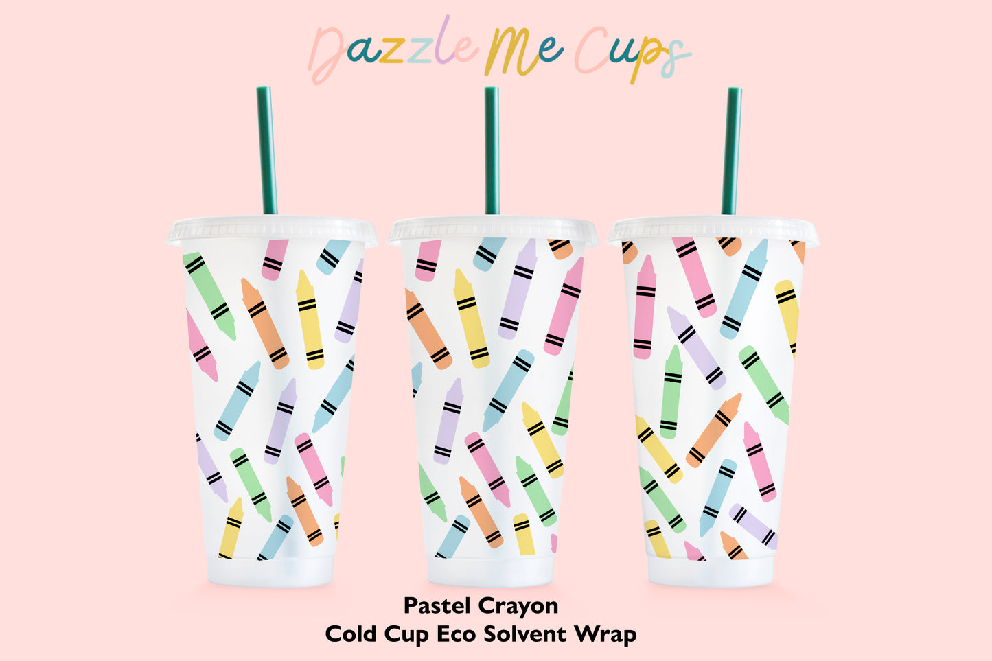 Pastel Crayons Cold Cup Wrap