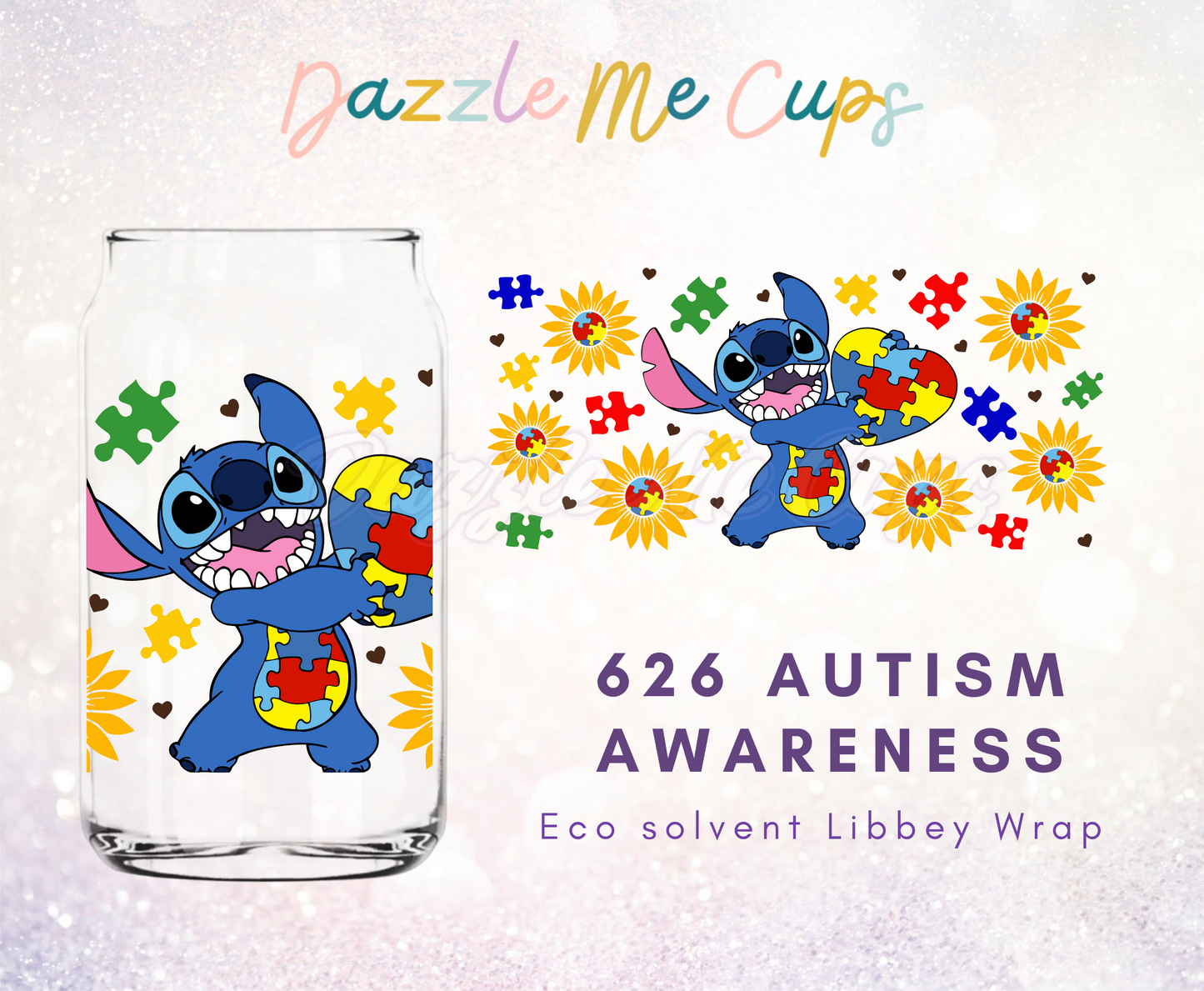 626 Autism Awareness Libbey Wrap