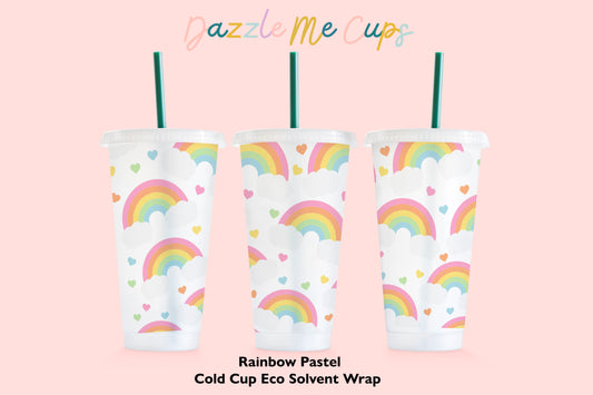 Rainbow Pastel Cold Cup Wrap
